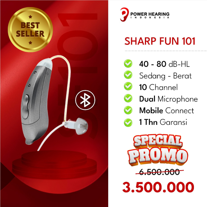 alat bantu dengar best seller sharp fun 101